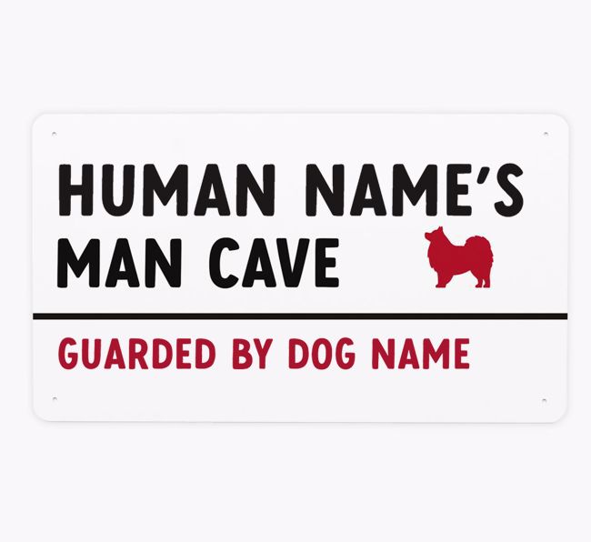 Man Cave Street Sign: Personalised {breedFullName} Metal Sign